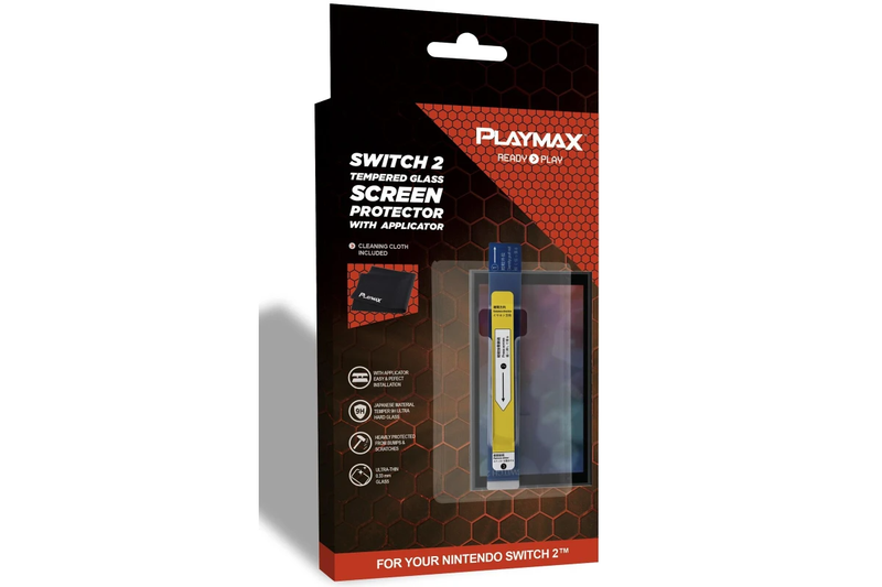 Playmax Switch 2 Tempered Glass Screen Protector with Applicator