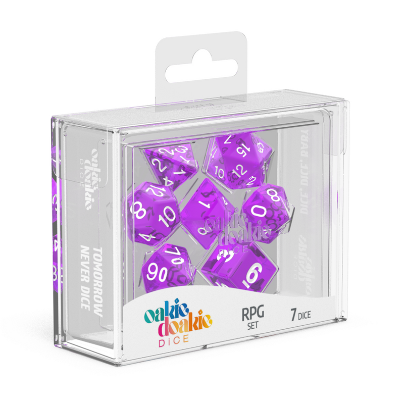 Oakie Doakie Dice RPG Set GemiDice - Red Sky (7)
