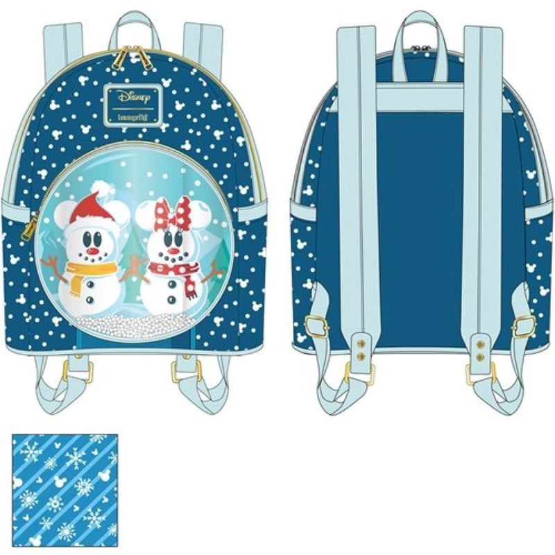 Mickey Mouse - Snowman Snow Globe Mini Backpack