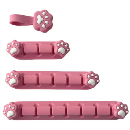 Playmax Paw Print Cable Management Pink/White