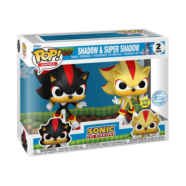 Sonic - Shadow and Super Shadow (US Exclusive) Glow Pop! Vinyl Figure ...