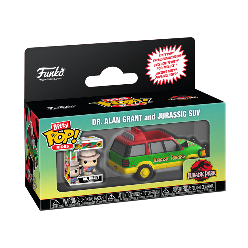 Jurassic Park - Alan Grant with Jurassic SUV Bitty Pop! Ride