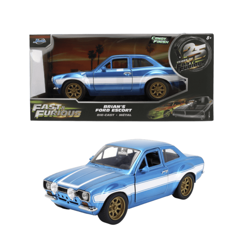 Fast & Furious - 1:24 Brian's Ford Escort (Candy Finish) Diecast Vehicle