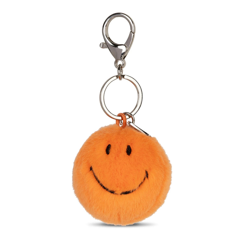 Smiley: ECO Fuzzy Bright Coral Keychain (5.5cm)