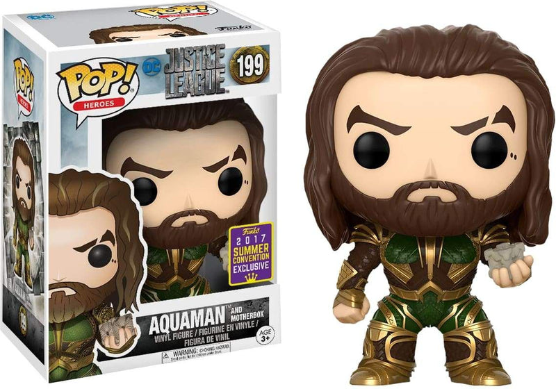 Image Justice League Movie - Aquaman and Mother Box SDCC 2017 US Exclusive Pop! Vinyl [RS]