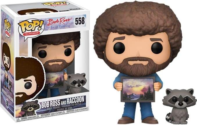 Image The Joy of Painting - Bob Ross and Raccoon Pop! Vinyl