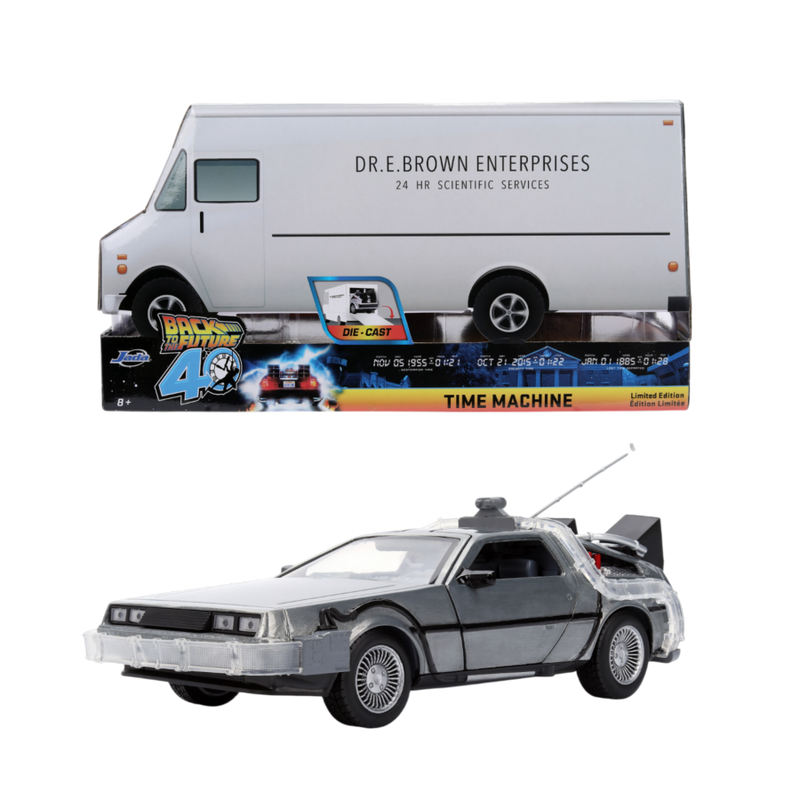 Back to the Future - Delorean 1:24 Scale Vehicle with Truck Box (SDCC Exclusive)