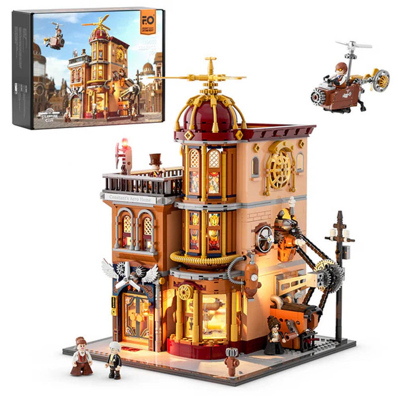 Lumibricks: Steampunk World - Steampunk Flying Club Brick Kit