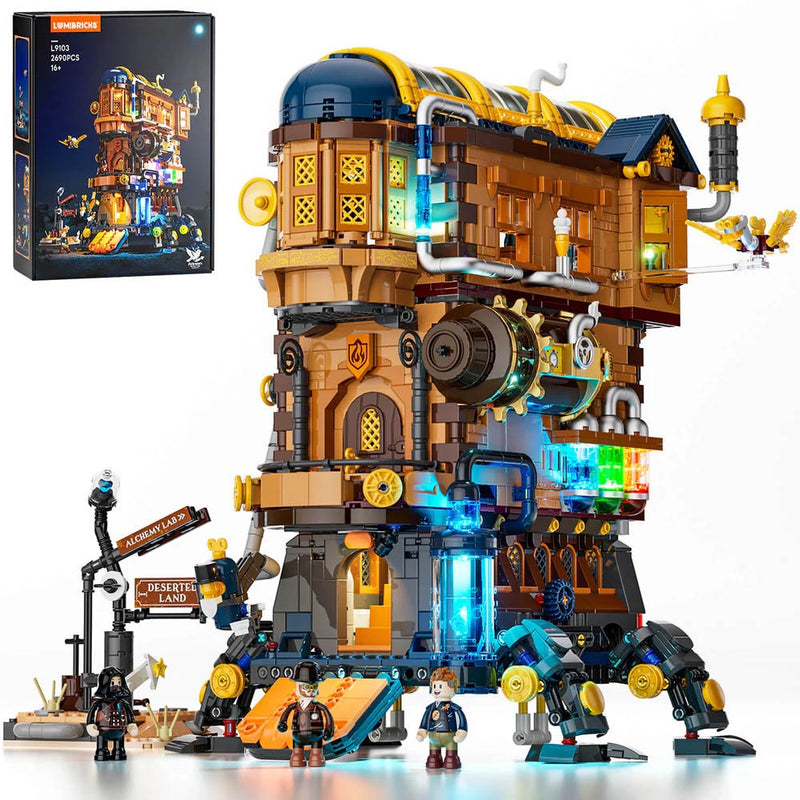 Lumibricks: Steampunk World - Alchemist's Moving Castle Brick Kit