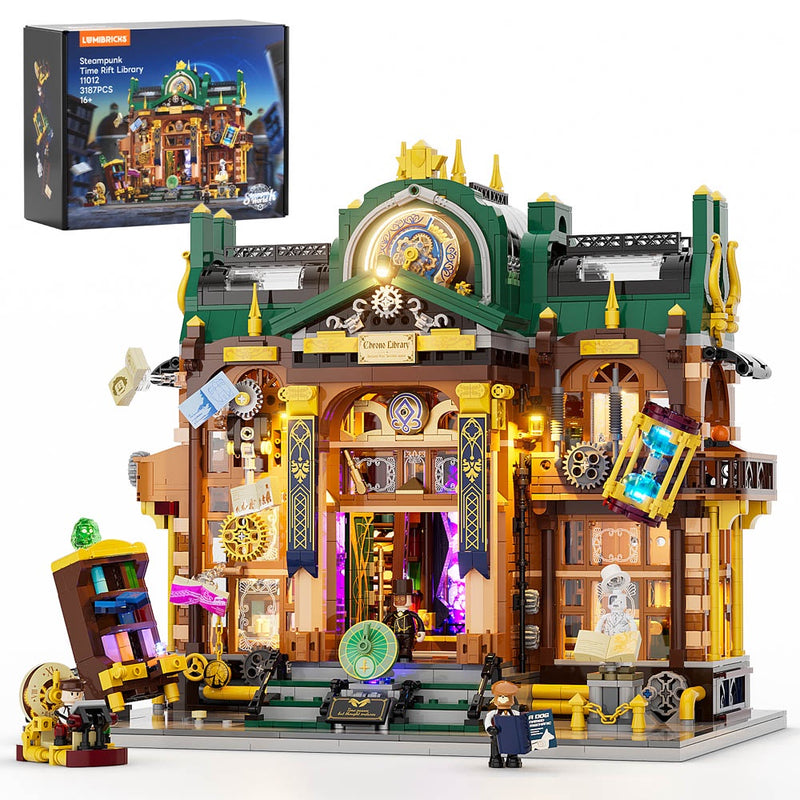 Lumibricks: Steampunk World - Steampunk Time Rift Library Brick Kit