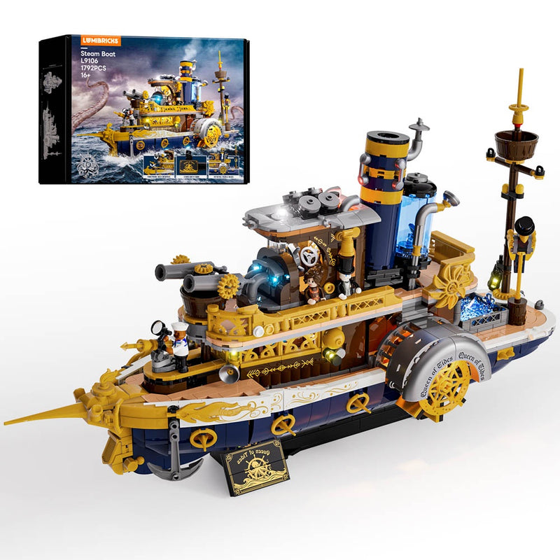 Lumibricks: Steampunk World - Steampunk Steamship Brick Kit