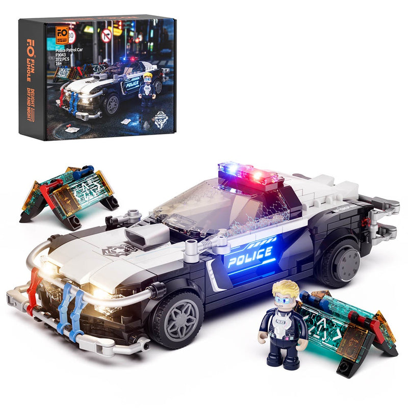 Lumibricks: Cyberpunk Neoncity - Police Patrol Car Brick Kit