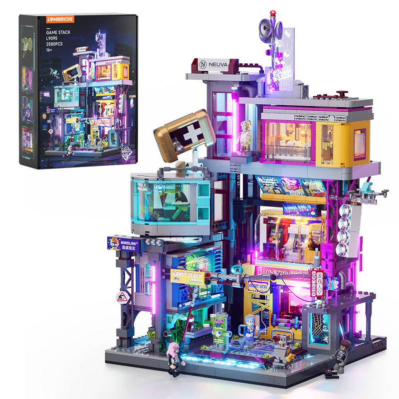 Lumibricks: Cyberpunk Neoncity - Game Stack Brick Kit