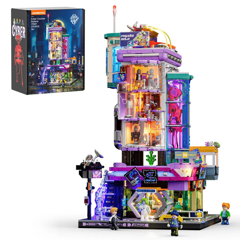 Lumibricks: Cyberpunk Neoncity - Cyber Couture Galleria Brick Kit
