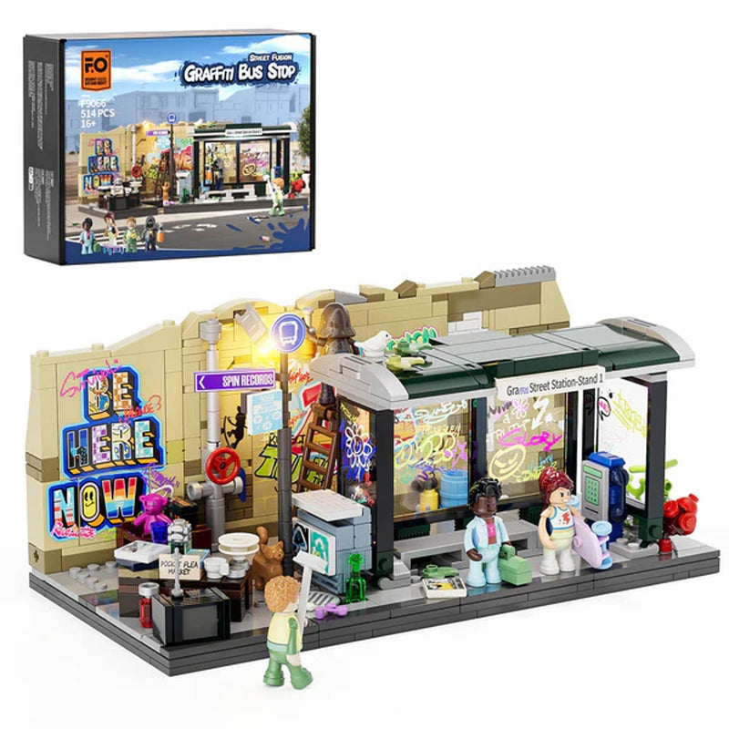Lumibricks: Street Fusion - Graffiti Bus Stop Brick Kit