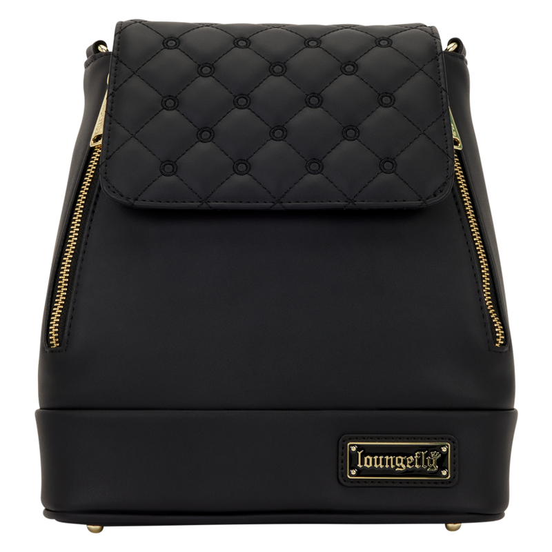 Loungefly - Black Pin Trader Convertible Mini Backpack & Crossbody Bag