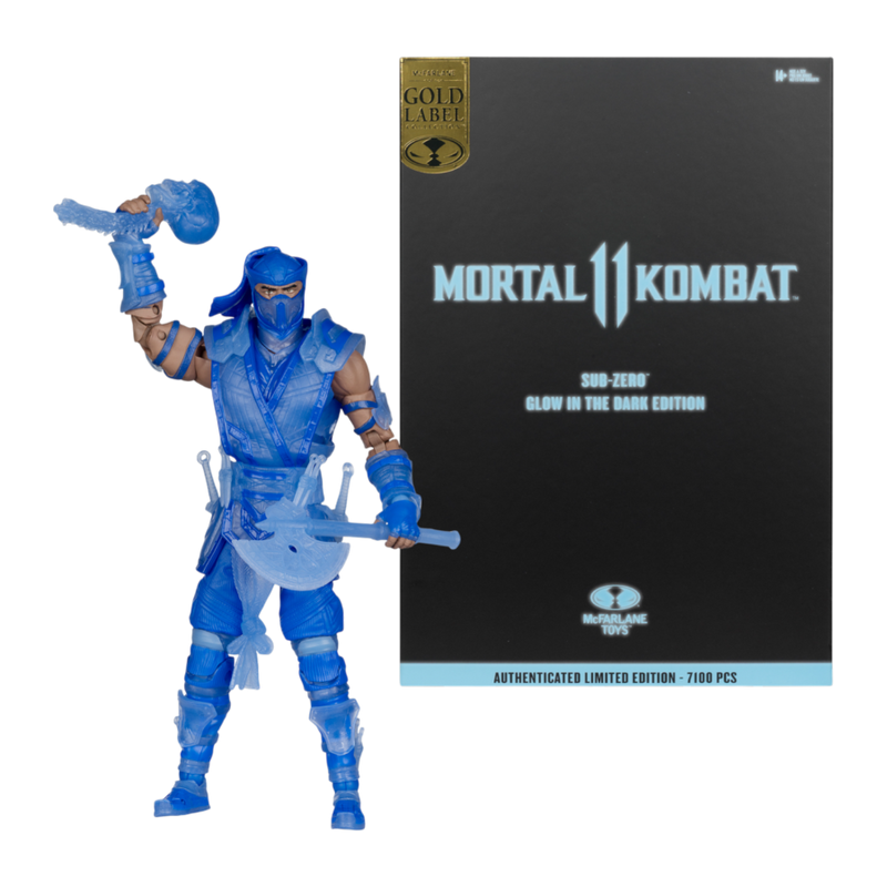 Mortal Kombat II - Sub-Zero (Glow-in-the-Dark) (Gold Label) 7 Inch Figure