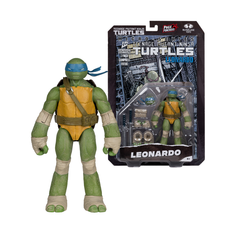 Teenage Mutant Ninja Turtles - Leonardo Page Punchers 5 Inch Figure with Comic