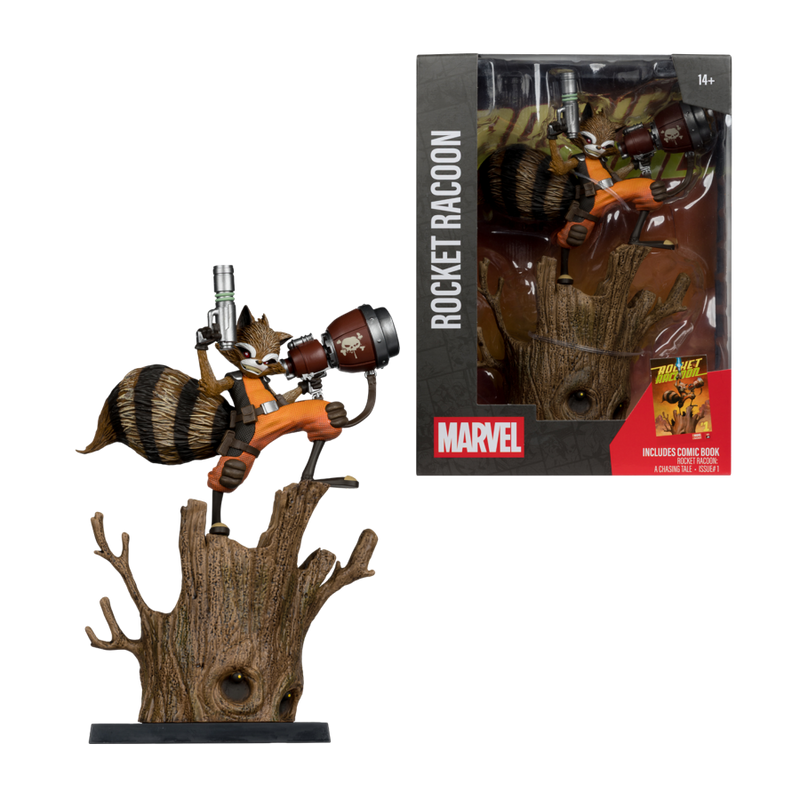 Marvel Comics - Rocket Raccoon with Comic (Chasing Tale #1) 1/6 Scale Figure