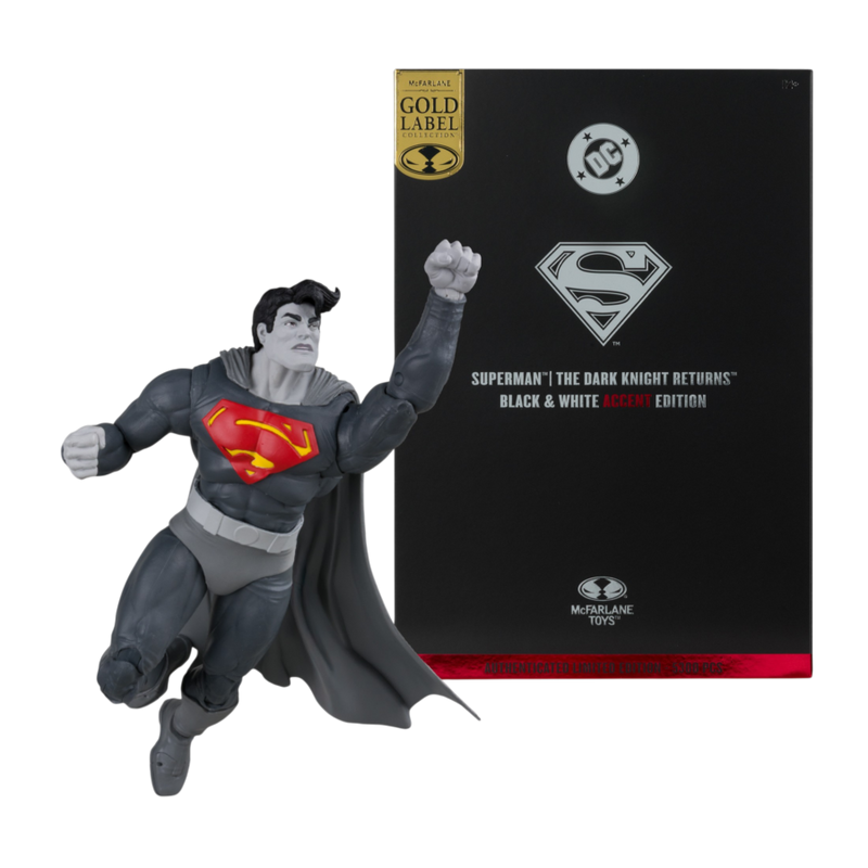 Batman: Dark Knight Returns - Superman Black & White 7 Inch Action Figure [Gold Label]