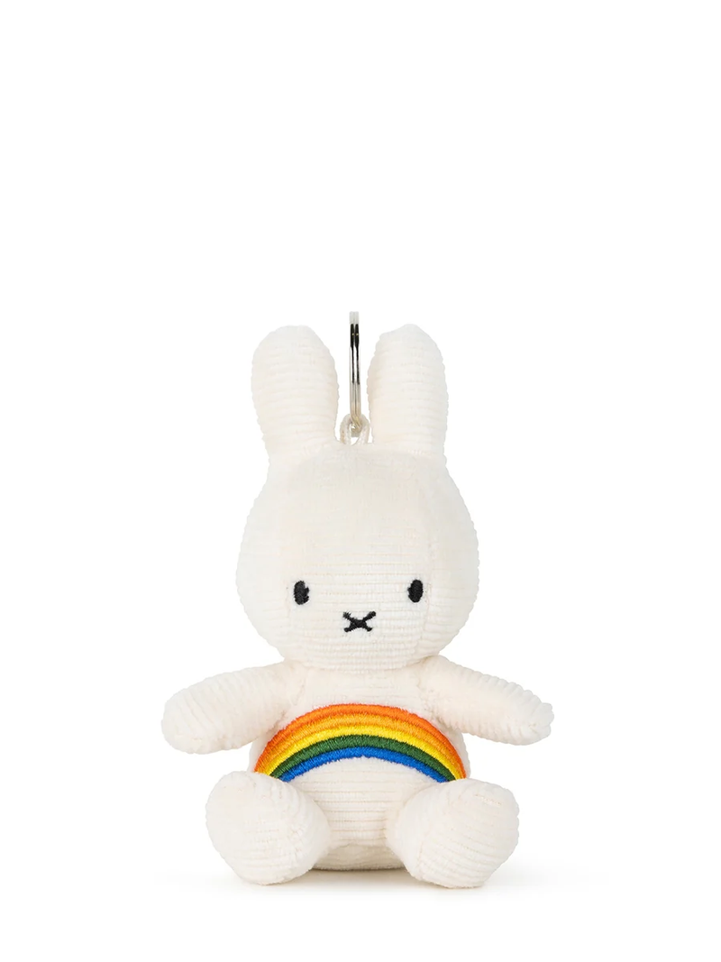 Miffy: Keychain Corduroy Offwhite Rainbow - (10 cm)
