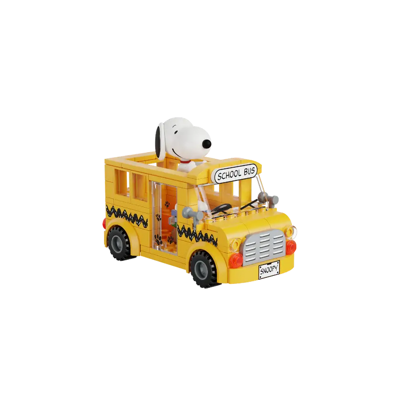 Snoopy Where We Go Series: School Bus Brick Kit