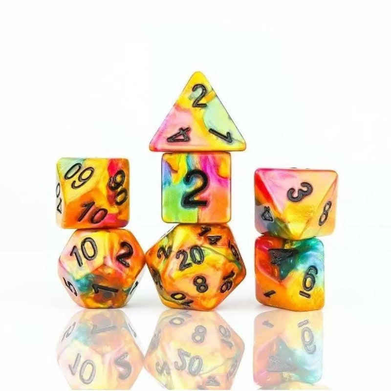 Sirius Dice – Rainbow Gold Dice Set