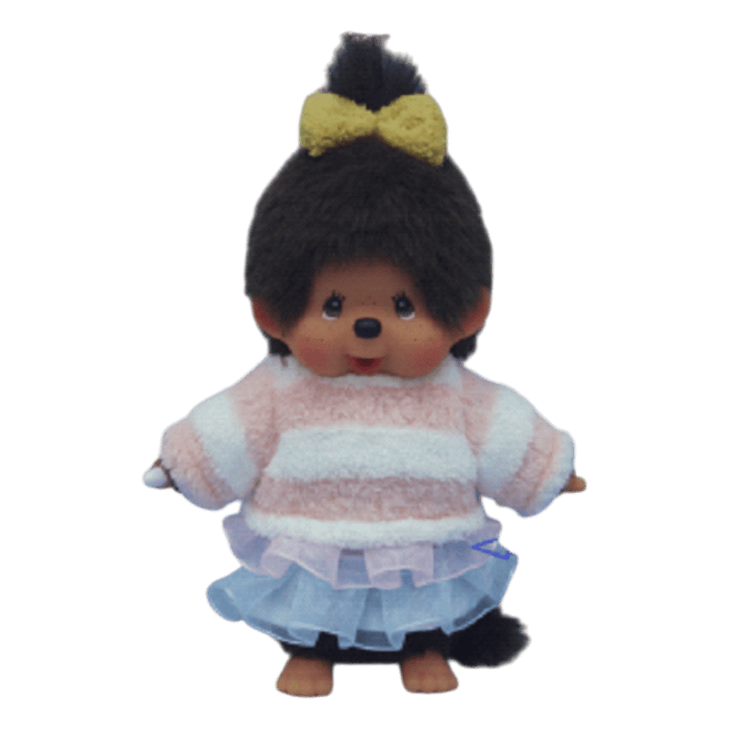 Monchhichi - Big Bow Girl Plush Keychain