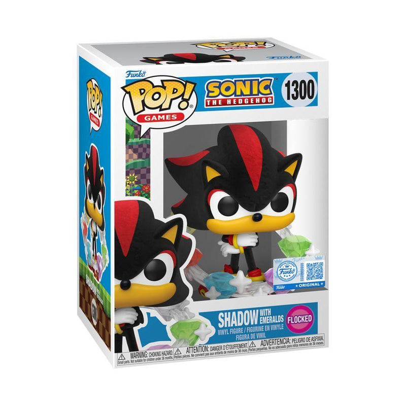 Sonic the Hedgehog - Shadow with Emeralds (US Exclusive) Flocked Pop! Vinyl Figure