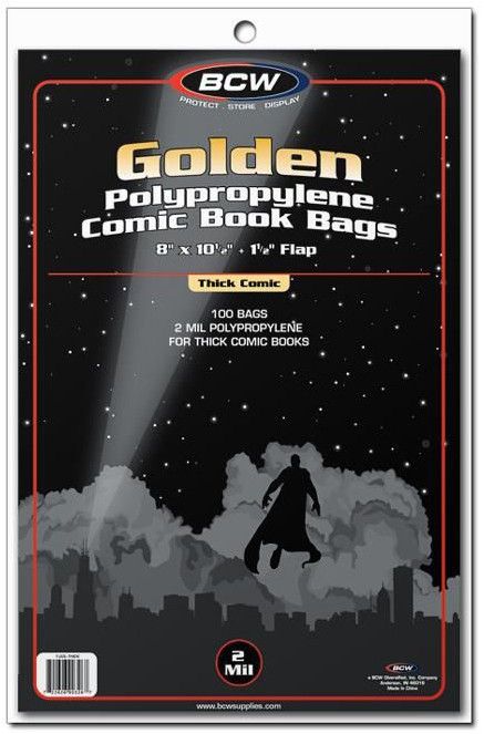 BCW Comic Book Bags Golden Comics Thick (8
