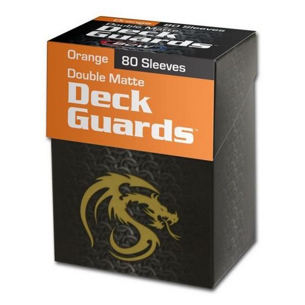 BCW Deck Guards Box and Deck Protectors Double Matte Orange (80 Sleeves)