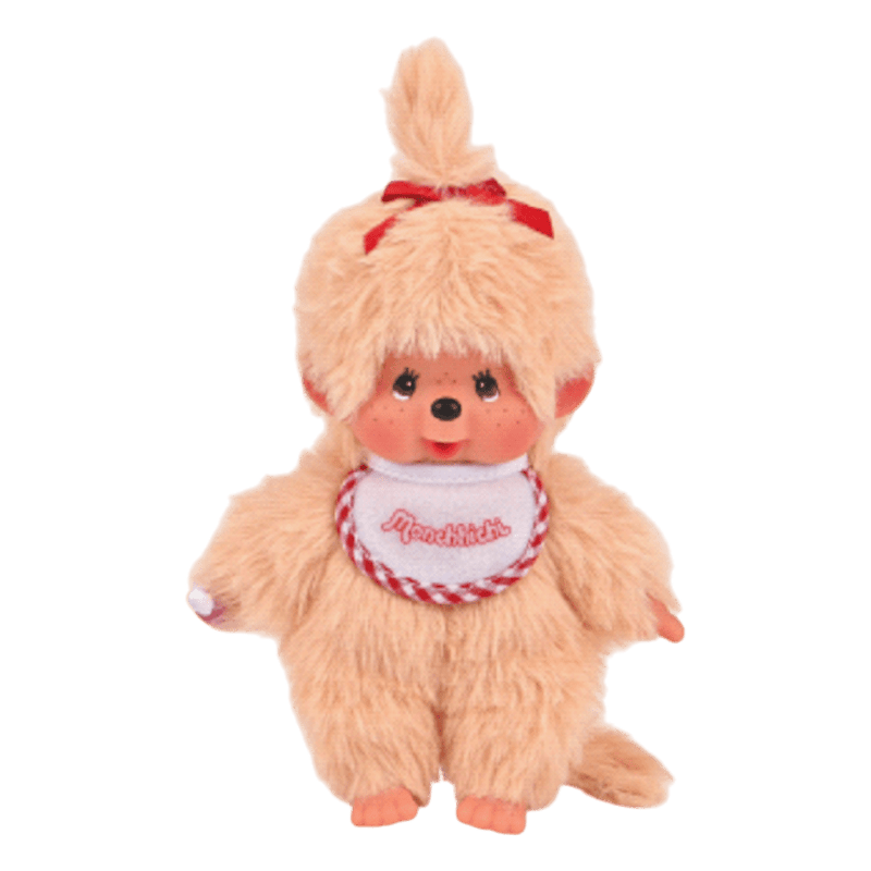 Monchhichi - Beige Beanie Girl Plush Toy