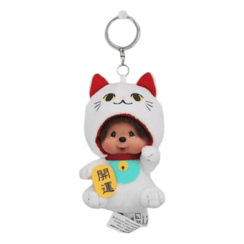 Monchhichi - Lucky Cat Plush Keychain
