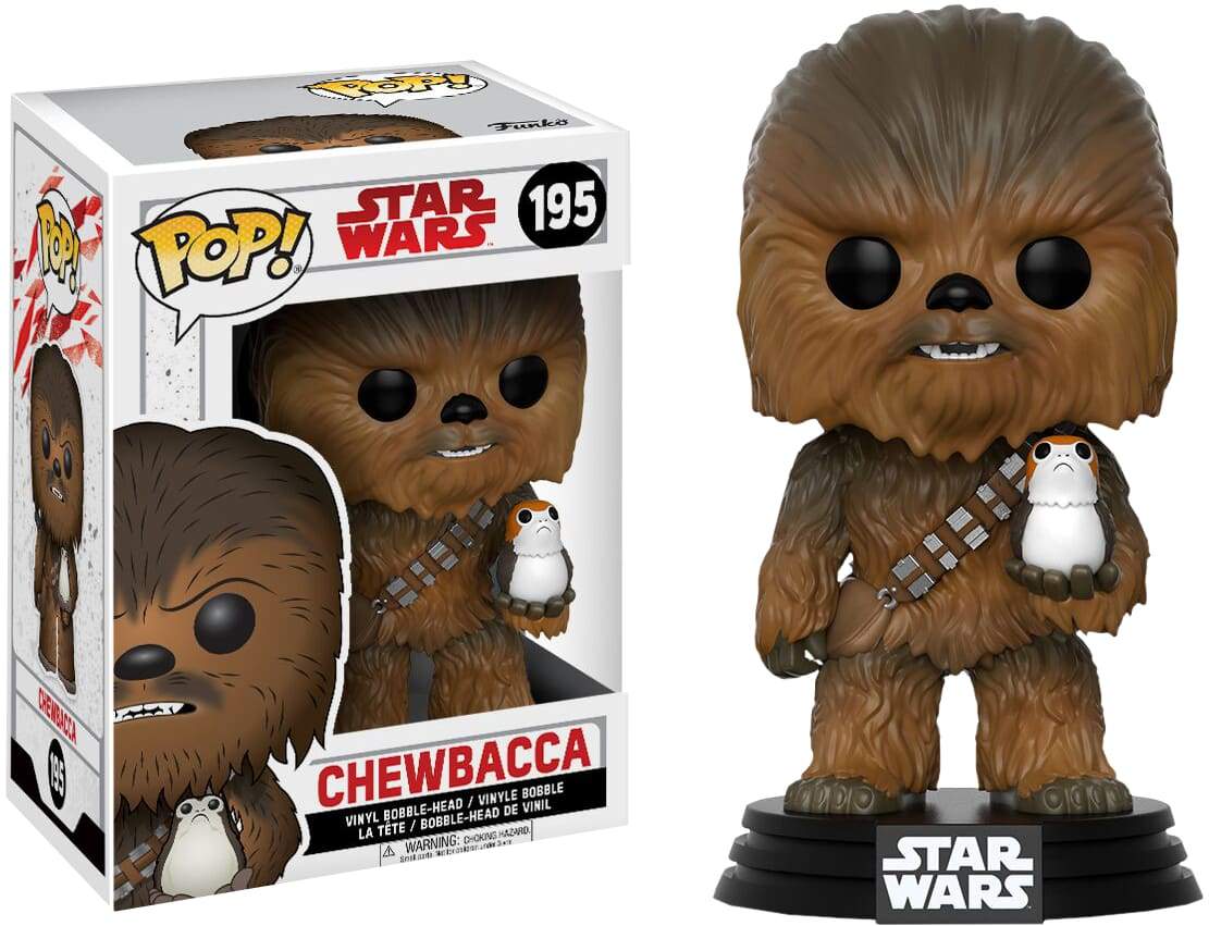 Image Star Wars - Chewbacca with Porg Episode VIII US Exclusive Pop! Vinyl